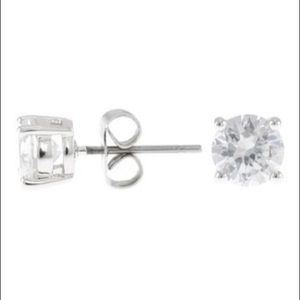 CZ By Kenneth Jay Lane Round CZ Stud Earrings